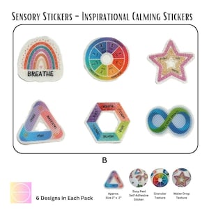 Adesivos sensoriais texturizados calmantes, adesivos texturizados Fidget, fita antiestresse tátil áspera e calmante, alívio do estresse para adultos e adolescentes