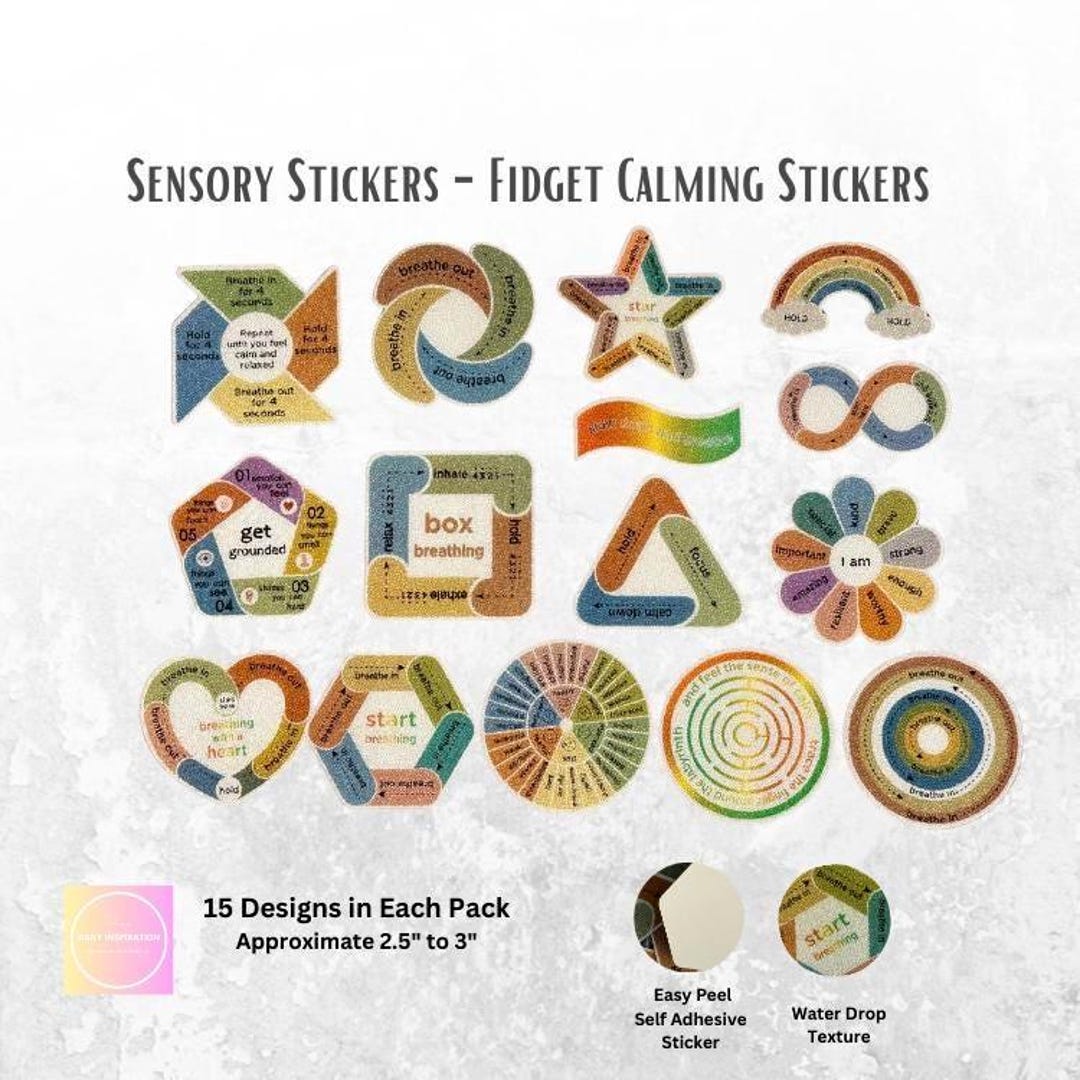 Feef Ruff Stickers Textured Sensory Fidget Stickers, Calming PEVA Rough Tape - Etsy