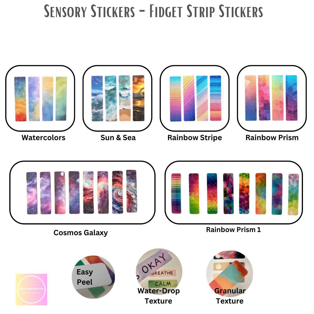 Seonsry Sticker Textured Sensory Stickers, Adhesives Fidget Textured Strips, Anti ...