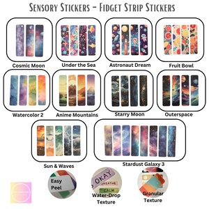 Textured Sensory Fidget Stickers, Anti-Stress Tactile Strips