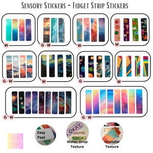 Textured Sensory Stickers, Adhesives Fidget Textured Strips, Anti Stress Tactile Rough Calm Tape, Stress Relief for Adults Teens