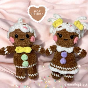 Royal Icing Twins Crochet Pattern, Gingerbread Girl, Gingerbread Boy, Christmas Crochet Pattern, Amigurumi Crochet Pattern