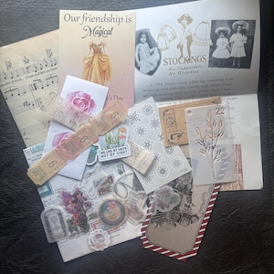 Junk journal scrapbook mixed media kits