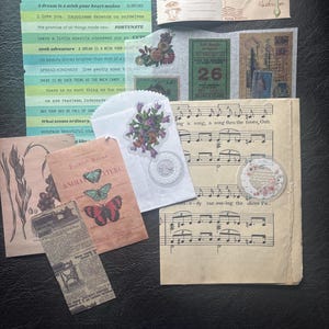 Junk journal scrapbook mixed media kits