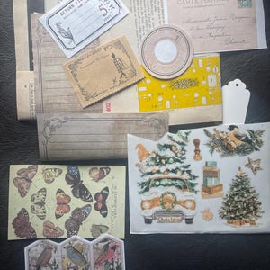 Junk journal scrapbook mixed media kits