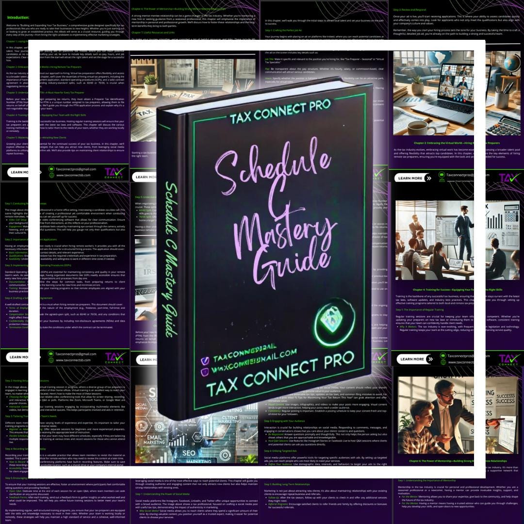 Schedule C Mastery Guide for Tax Preparers | Self-employed Filing ...