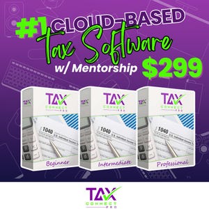 Software fiscale professionale, archiviazione illimitata dei moduli 1040, basato su cloud (download immediato)