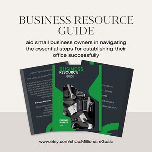 Business Resource Guide, Entrepreneur Business Resource Guide, Startup Ebook Manual, Digital Business Handbook, Small Business Tips Book