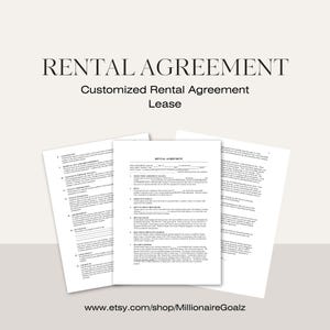 Customized Rental Agreement lease, Personalized Lease Contract, Editable Tenant Agreement Form, Landlord Rental Terms, Property Management