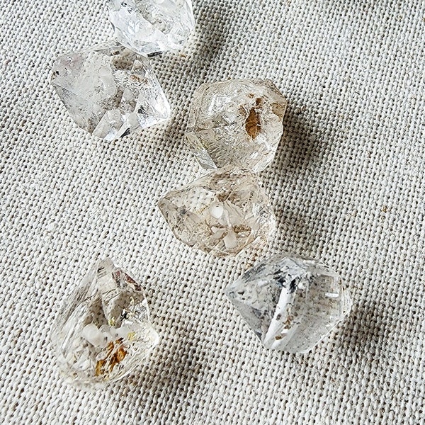 Herkimer Diamond Crystal Bead for Handmade Bohemian Earrings Minimalist Herkimer Diamond Bead for Raw Crystal Jewelry Design Raw Cut Crystal