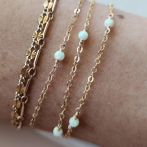 Opal Chain Butter Yellow Opal Pearl Chain Permanent Jewelry Chain Yellow Opal Chain by the Foot Jewelry Making Supply Chain Opal Charm