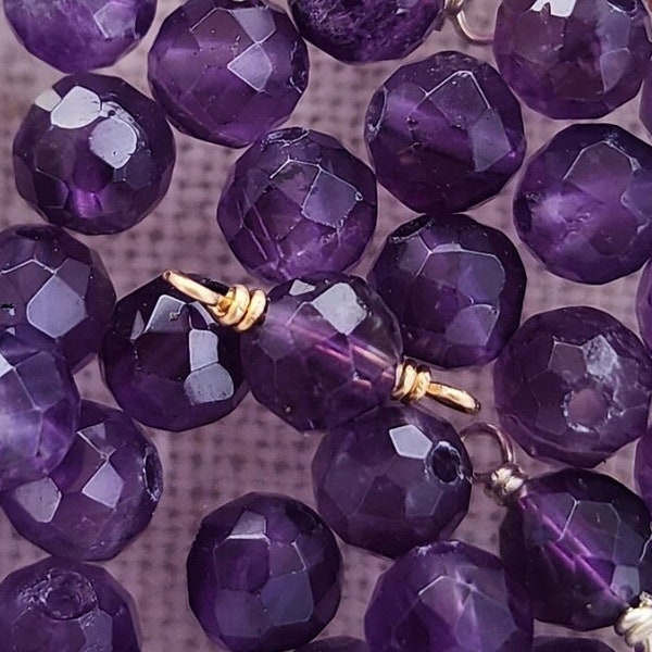 Amethyst Permanent Jewelry Connector February Birthstone Charm Dainty Jewelry Bulk Wholesale Permanent Jewelry Business Charm Gemstone 4MM