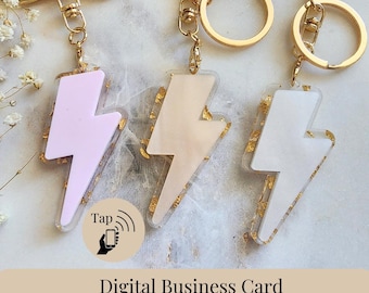 Smart Business Card NFC Keychain Personalized Small Business NFC Card Bulk Programable NFC Tag Acrylic Digital Employee Business Card Supply