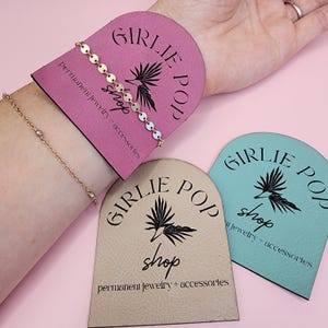 Business Logo Patch Permanent Jewelry Custom Logo Weld Protector Arch Leatherette Permanent Jewelry Wrist Protector Patch Personalized