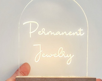 Dauerhaftes Schmuck-Business-Zeichen Kundenspezifisches Bauernmarkt-Zeichen für Pop-Up-Event-Tischdisplay-Firma Business-QR-Code-Holzschild für Pop-Up-Shop