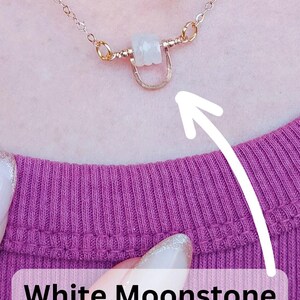 Gold Filled Permanent Jewelry Charm Connector Labradorite Sterling Silver Charm Connector Gemstone Charm 14K Gold Boho Style Charm Bracelet White Moonstone