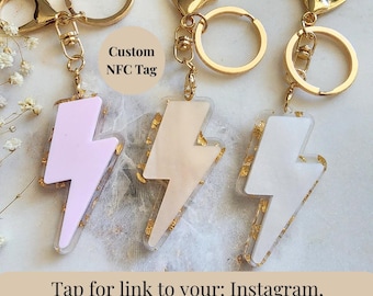 Smart Custom Business Card NFC Keychain Personalized Bulk Small Business NFC Card Programable NFC Tag Acrylic Digital Business Card Supply