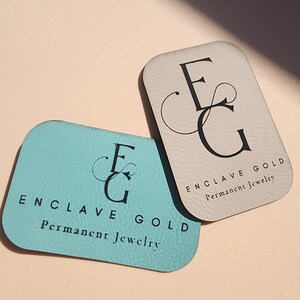 Business Logo Patch Permanent Jewelry Custom Logo Weld Protector Arch Leatherette Permanent Jewelry Wrist Protector Patch Personalized Bild 10