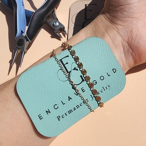 Business Logo Patch Permanent Jewelry Custom Logo Weld Protector Arch Leatherette Permanent Jewelry Wrist Protector Patch Personalized Bild 5