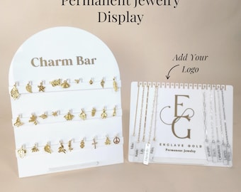 Chain Display Stand for Permanent Jewelry Business Charm Bar Organizer Charm Display for Bracelet Bar Chain Stand for Pop Up Charm Bar