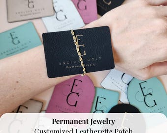 Permanent Jewelry Leatherette Patch Custom Logo Patch Wrist Protector Business Logo Permanent Jewelry Supply Leather Patch Personalized