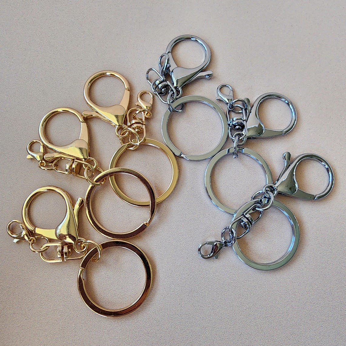 Gold Big Key Ring for Bag Charm Supply Backpack Keychain Ring for Purse ...
