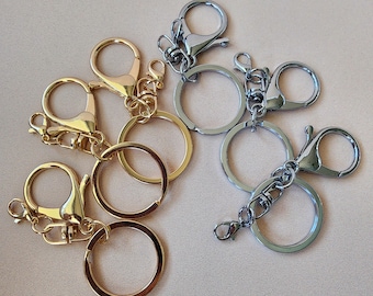 Swivel Lobster Clasp Clip for Backpack Large Purse Clip Double Lobster Clasp for Lipgloss Keychain Supply Gold Charm Clasp for Purse Gold