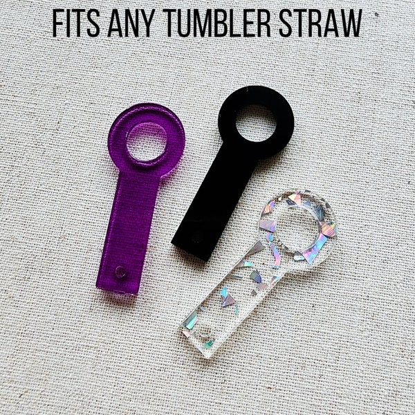 Stanley Chroma Tmbler Straw Charm Bulk Black Stanley Straw Charm Blanks Holographic Tumbler Straw Charm Blank Supply Straw Charm Purple Gift