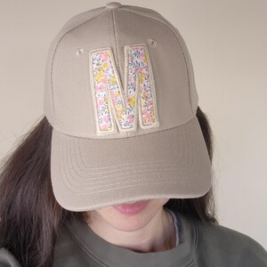 Parche para gorra de camionero, parche con letras, parche floral para niña, parche para gorra DIY, parche planchable, parche estilo western, letras para gorra, parche rosa adhesivo DIY