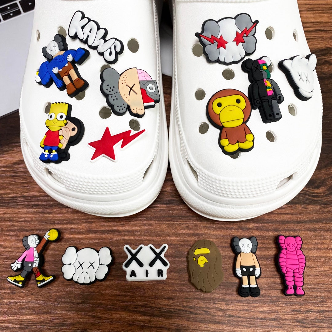 Kaws Crocs Shoe Pin Charms Bad Bunny Glow Crocs Jibbitz Etsy