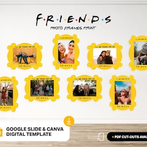 Marco de fotos inspirado en Friends: imprime, edita y celebra al instante