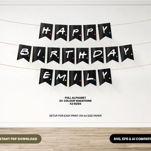 Friends Theme Party Banner - Digital Print at Home