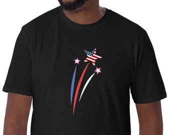 Fourth of July shirt with Minimalist Star Design shirt for Support USA Patriotic T-shirt Gifts For Family Summer BBQ shirt 4th of July shirt