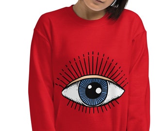 Evil eye sweatshirt celestial apparel sweatshirts spiritual protection sweater protection sweatshirt evil eye sweater mystical evil eye gift