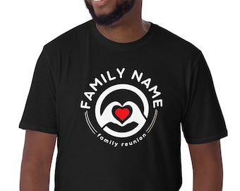 Family Reunion T-Shirt For 2024 Gift Matching Family Shirts for Family Vacation T-Shirt with Family Love Red Heart design T-shirt custom tee