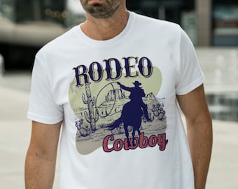 Rodeo Cowboy T-shirt, Western Rodeo Shirt, Rodeo Lover Tee, Western Shirts, Western Theme shirt, Rodeo shirt, Wild West shirt, rodeo outfits