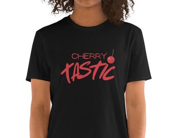Cherry-tastic T-shirt, Cute Cherry Aesthetic Tee, Fun Fruit Graphic Shirt, Retro Cherry Lovers Gift, Kawaii Summer Top, Casual Cute Shirts