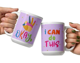 Back to School mug I Can Do This Affirmation mug gift for Best Friend Positive Vibes Quotes Confidence Boost mug motivational mug for kids