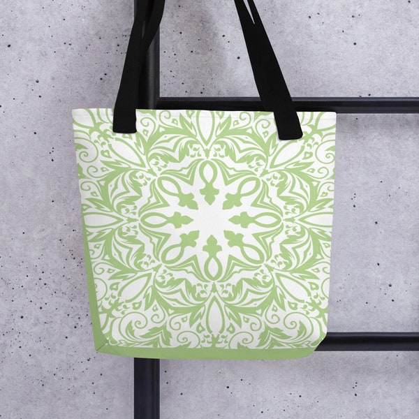 Mandala bag with custom name tote Mandala design tote bag for Women Gift for yoga lover cute tote for yoga bag bohemian Tote Bag yoga totes