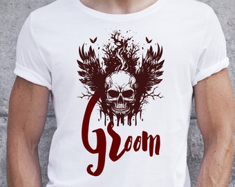GOTHIC GROOM shirt for newly engaged groom t-shirt for wedding party gift for future husband keepsake shirt gift idea for gothic wedding