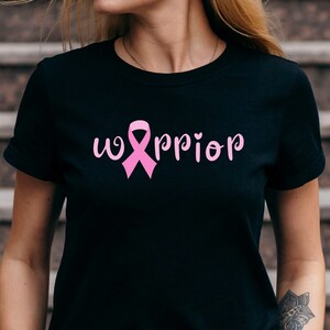 Cancer warrior shirt warrior tshirt for Breast Cancer Awareness survivor shirt with pink ribbon design shirt for cancer awareness month gift