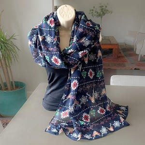 Christmas scarf for her Christmas pashmina for woman shawl scarf gift for lady men autumn scarf unisex shawl Holiday design wrap scarf gift