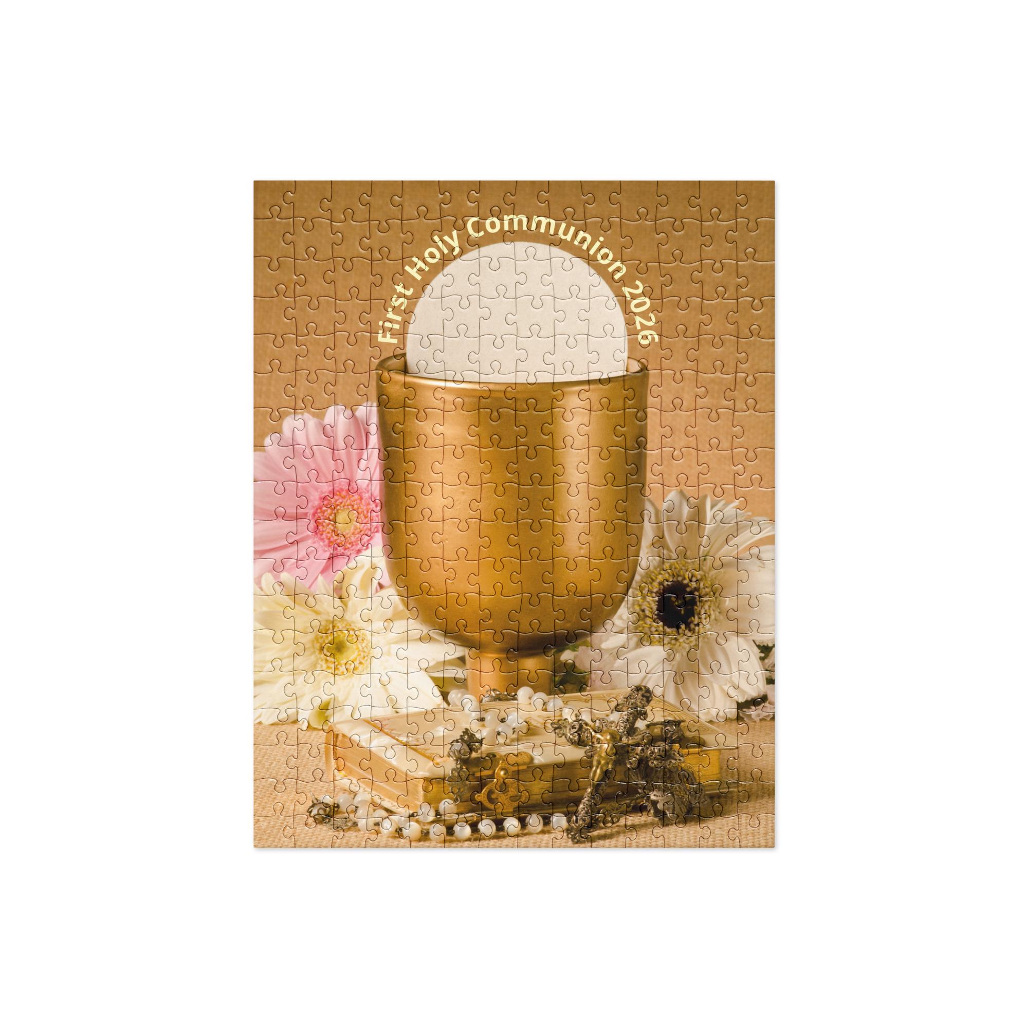 First Communion Jigsaw Puzzle for Kids - Bible, Chalice, Wafer and ...