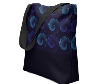 Abstract Tote Bag, All Over Print Tote Bag, Colorful Abstract Pattern Gift, Cool Unique and Stylish Tote Bag, Reusable Travel Carryon Tote
