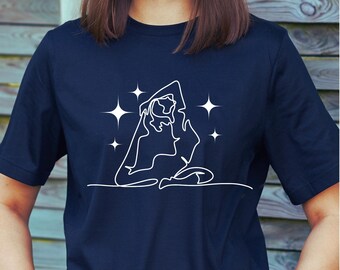 Yoga shirt for women Yoga pose shirt for her Silhouette t-shirt Meditation shirt Gift for Women Yoga workout shirt gift for Yoga lover shirt