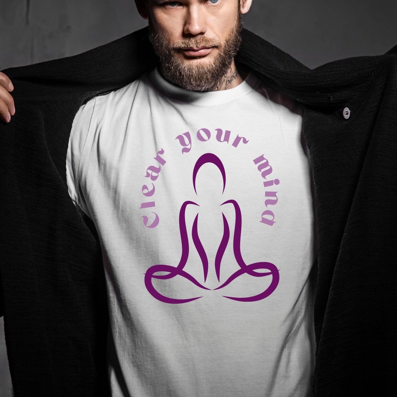 Meditation T Shirt Navy Meditation Heals T Shirt Pyramid Meditation T Shirt for Men