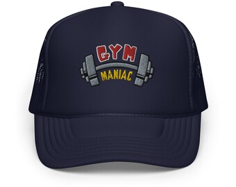 Gym Hat for Him Gym Maniac Trucker Cap for Woman Weightlifting Hat