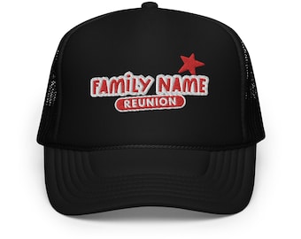 Customized Family Reunion Trucker Hat Gift Family Vacation Cap with Custom Embroidered Family Name Hat Retro Design hat reunion matching hat