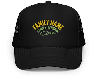 Family Reunion Trucker Hat Gift for 2024 Family Vacation Cap with Custom Embroidered Family Name Minimalist Design Hat customized family hat
