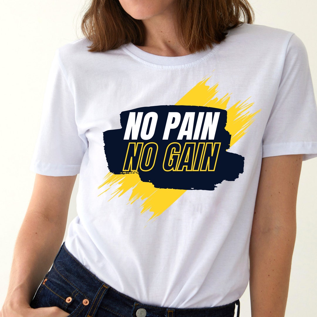 No Pain No Gain Shirt for Him Exercise Shirt for Her Workout Shirt Gift ...